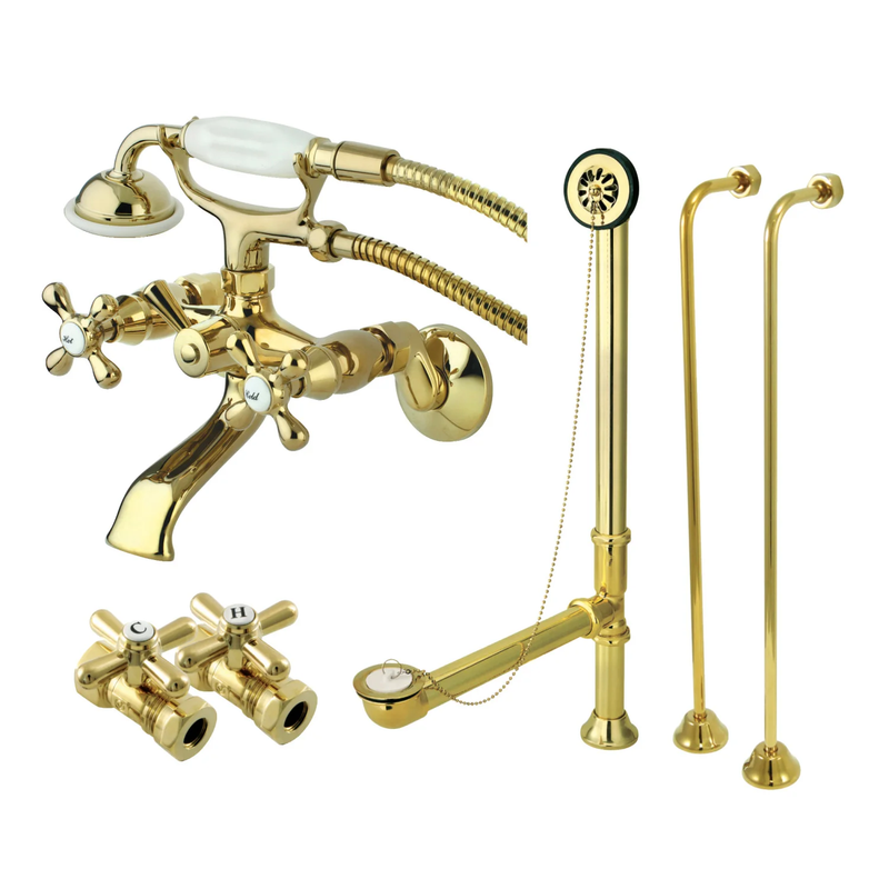 Kingston Brass CCK265SB Vintage Wall Mount Clawfoot Faucet Package, - BNGBath