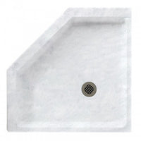 Thumbnail for Swan Solid Surface 38-In X 38-In Neo-Angle Shower Base With Center Drain - BNGBath