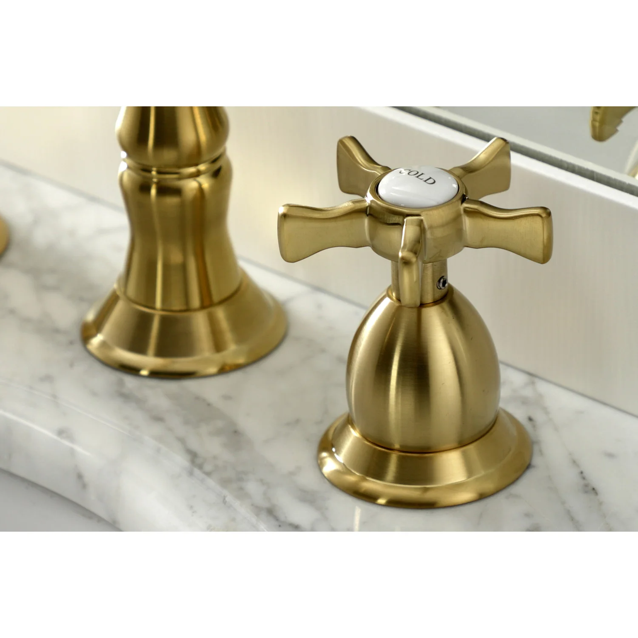 Kingston Brass KS1977NX Hamilton Widespread Bathroom Faucet with Brass Pop-Up - BNGBath