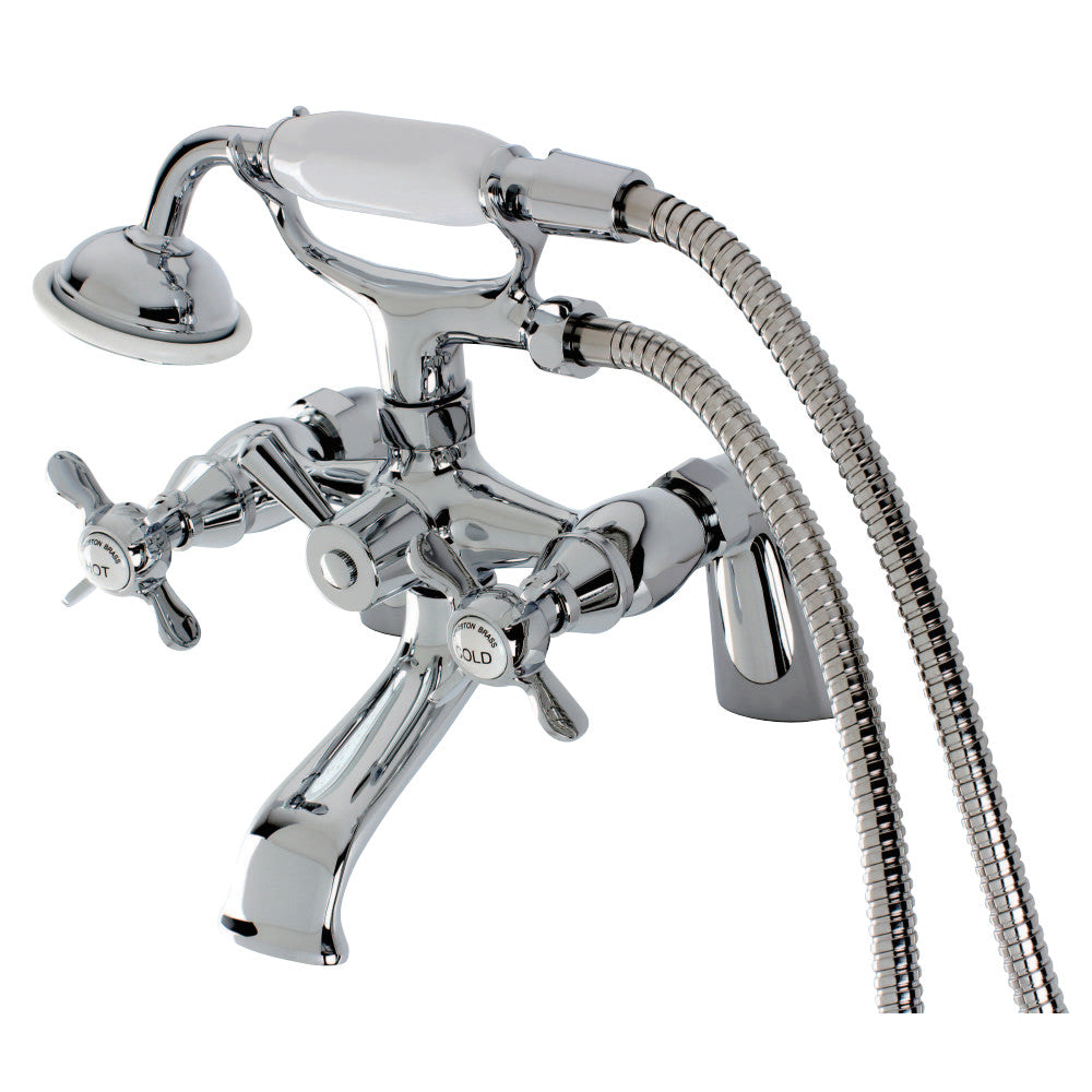 Kingston Brass KS287C Essex Clawfoot Tub Faucet with Hand Shower, Polished Chrome - BNGBath