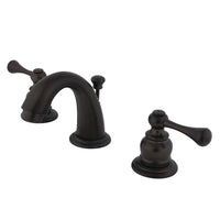 Thumbnail for Kingston Brass GKB915BL Vintage Widespread Bathroom Faucet, Oil Rubbed Bronze - BNGBath