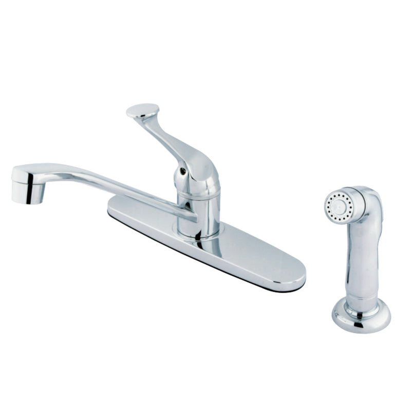 Kingston Brass GKB572SP Chatham Single-Handle Centerset Kitchen Faucet, Polished Chrome - BNGBath