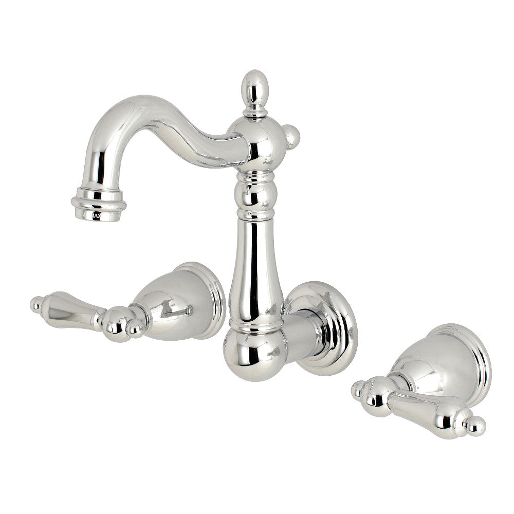 Kingston Brass KS1221AL Wall Mount Bathroom Faucet, Polished Chrome - BNGBath