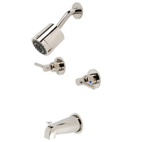 Thumbnail for Kingston Brass KBX8146DL Concord Two-Handle Tub and Shower Faucet, Polished Nickel - BNGBath