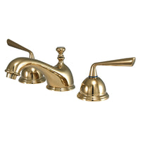 Thumbnail for Kingston Brass KS3962ZL 8 in. Widespread Bathroom Faucet, Polished Brass - BNGBath