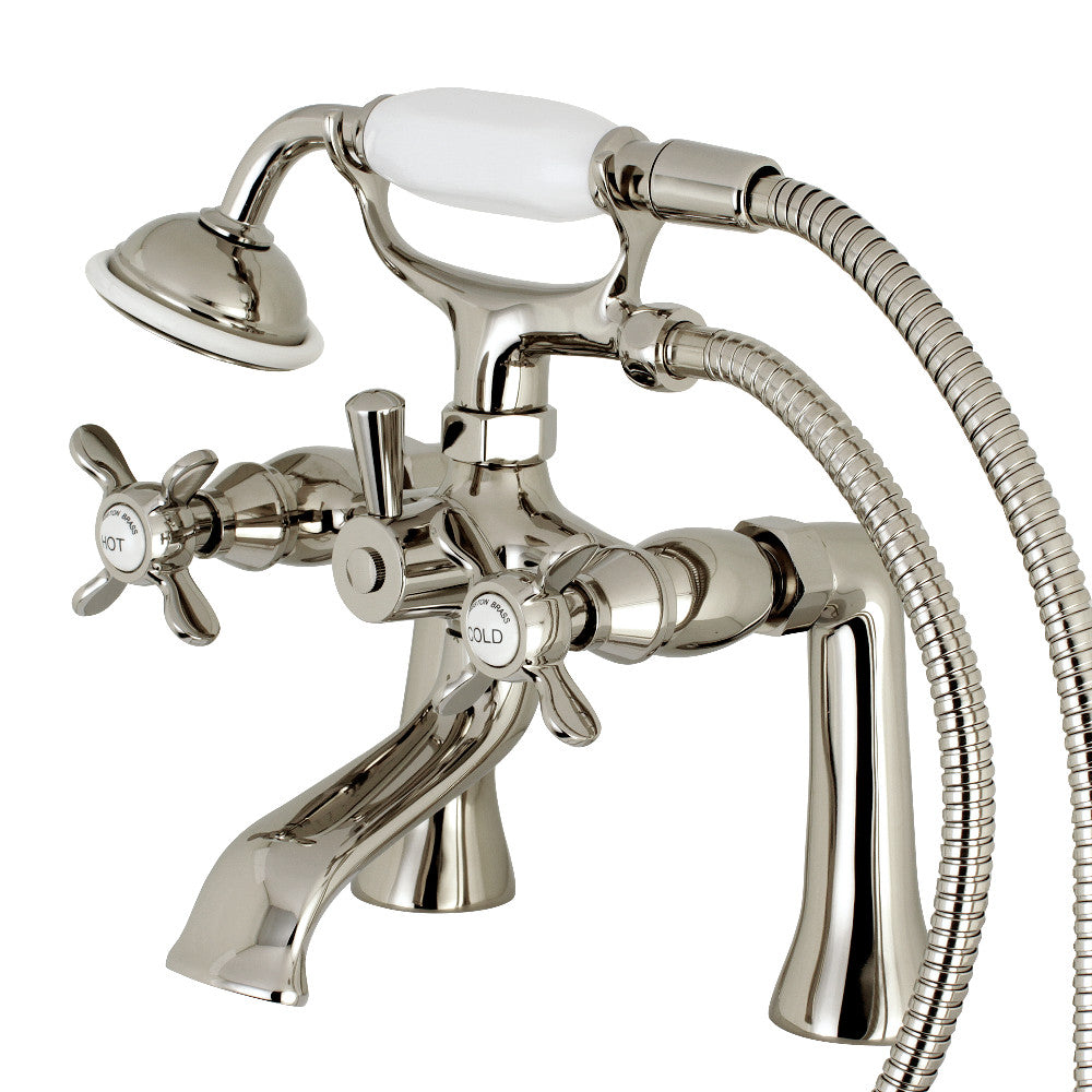 Kingston Brass KS288PN Essex Clawfoot Tub Faucet with Hand Shower, Polished Nickel - BNGBath