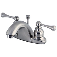 Thumbnail for Kingston Brass KB7648BL 4 in. Centerset Bathroom Faucet, Brushed Nickel - BNGBath