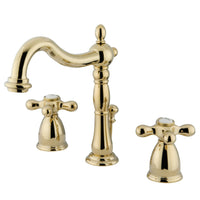 Thumbnail for Kingston Brass KB1972AX Heritage Widespread Bathroom Faucet with Brass Pop-Up, Polished Brass - BNGBath