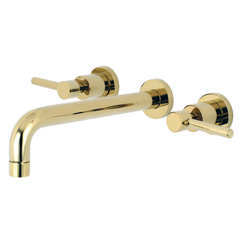 Kingston Brass KS8022DL Concord Two-Handle Wall Mount Tub Faucet, Polished Brass - BNGBath