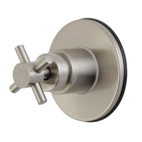 Thumbnail for Kingston Brass KS3038DX Concord 3-Way Diverter Valve with Trim Kit, Brushed Nickel - BNGBath