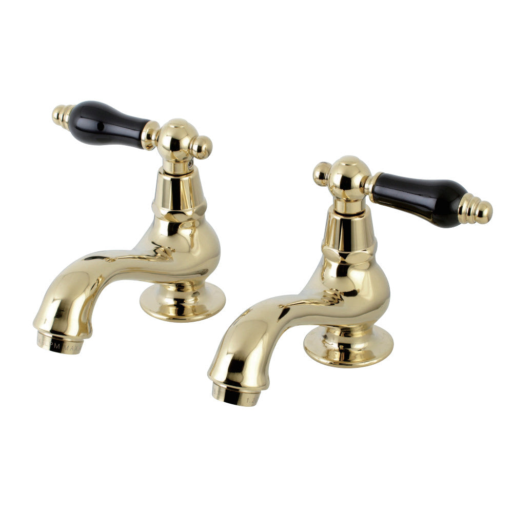 Kingston Brass KS1102PKL Basin Tap Faucet with Cross Handle, PB - BNGBath