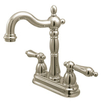 Thumbnail for Kingston Brass KB1496AL Heritage Two-Handle Bar Faucet, Polished Nickel - BNGBath
