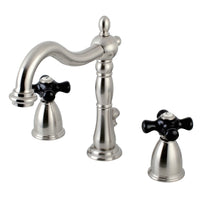 Thumbnail for Kingston Brass KB1978PKX Duchess Widespread Bathroom Faucet with Plastic Pop-Up, Brushed Nickel - BNGBath