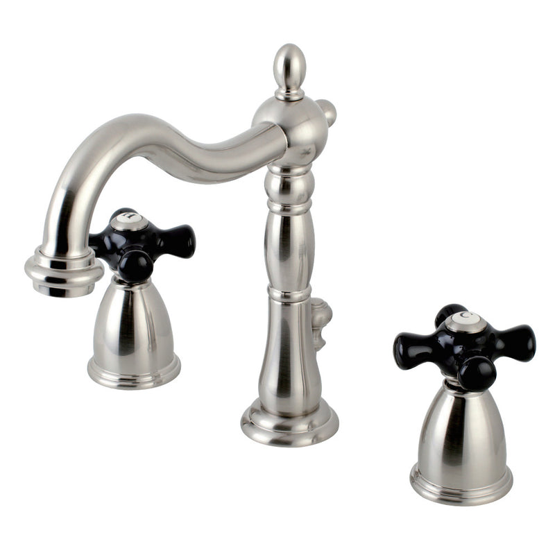 Kingston Brass KB1978PKX Duchess Widespread Bathroom Faucet with Plastic Pop-Up, Brushed Nickel - BNGBath