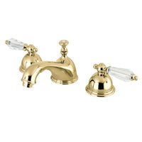 Thumbnail for Kingston Brass KS3962WLL Wilshire Widespread Bathroom Faucet with Brass Pop-Up, Polished Brass - BNGBath