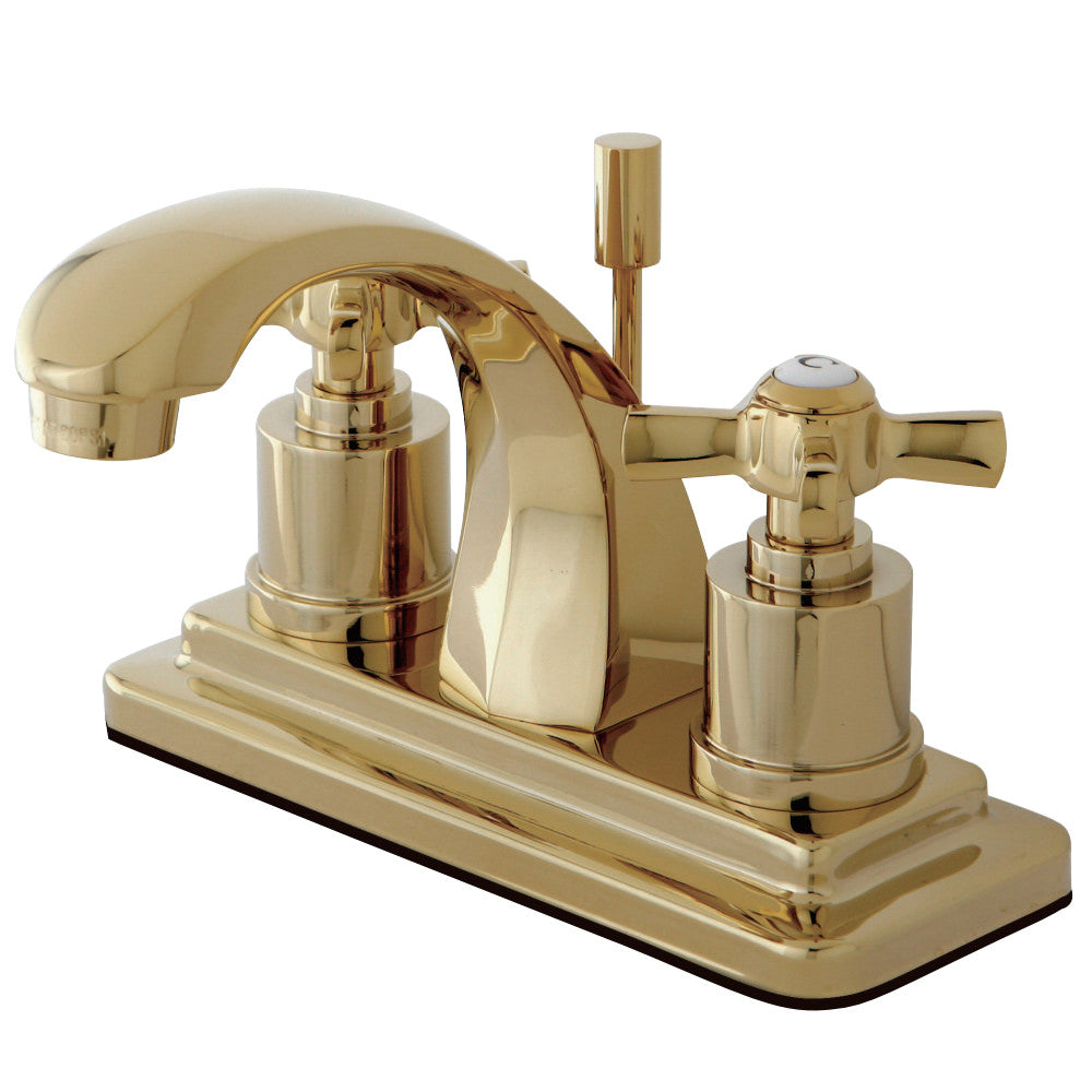 Kingston Brass KS4642ZX 4 in. Centerset Bathroom Faucet, Polished Brass - BNGBath