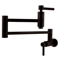 Thumbnail for Kingston Brass KS8105DL Concord Wall Mount Pot Filler Kitchen Faucet, Oil Rubbed Bronze - BNGBath