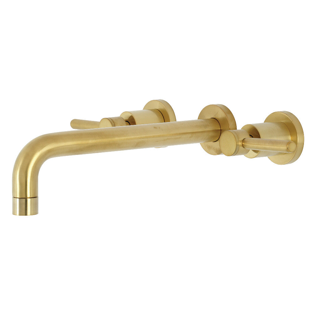Kingston Brass KS8027DL Concord Two-Handle Wall Mount Tub Faucet, Brushed Brass - BNGBath