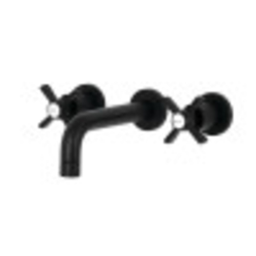 Kingston Brass KS8120ZX Millennium 2-Handle Wall Mount Bathroom Faucet, Matte Black - BNGBath