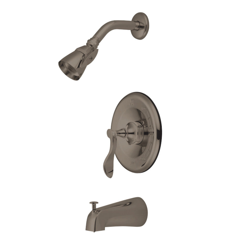 Kingston Brass KB1638CFL Century Tub & Shower Faucet, Brushed Nickel - BNGBath