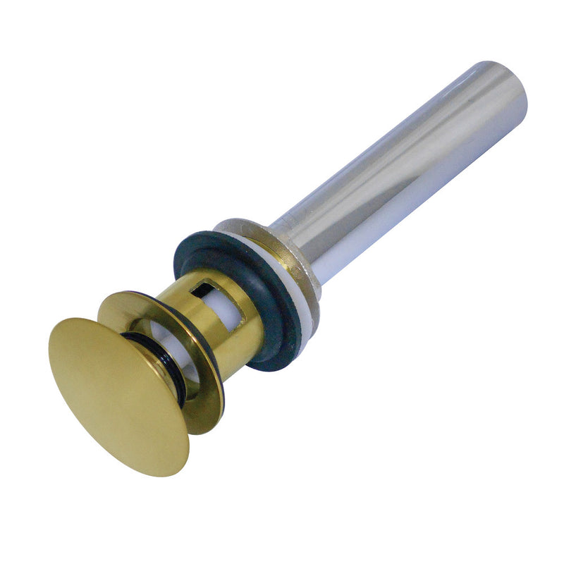 Kingston Brass EV6007 Fauceture Push Pop-Up Drain with Overflow Hole, Brushed Brass - BNGBath