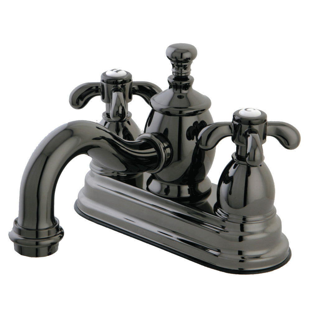 Kingston Brass NS7100TX 4 in. Centerset Bathroom Faucet, Black Stainless Steel - BNGBath