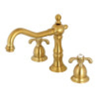 Thumbnail for Kingston Brass KS1977TX 8 in. Widespread Bathroom Faucet, Brushed Brass - BNGBath