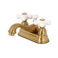 Thumbnail for Kingston Brass KS3607PX 4 in. Center Bathroom Faucet, Brushed Brass - BNGBath
