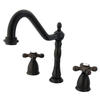 Thumbnail for Kingston Brass KB1795AXLS Widespread Kitchen Faucet, Oil Rubbed Bronze - BNGBath
