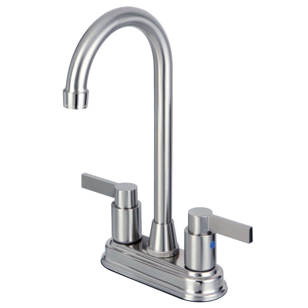 Kingston Brass KB8498NDL NuvoFusion 4" Centerset Bar Faucet, Brushed Nickel - BNGBath