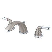 Thumbnail for Kingston Brass KB967 Magellan Widespread Bathroom Faucet with Retail Pop-Up, Brushed Nickel/Polished Chrome - BNGBath
