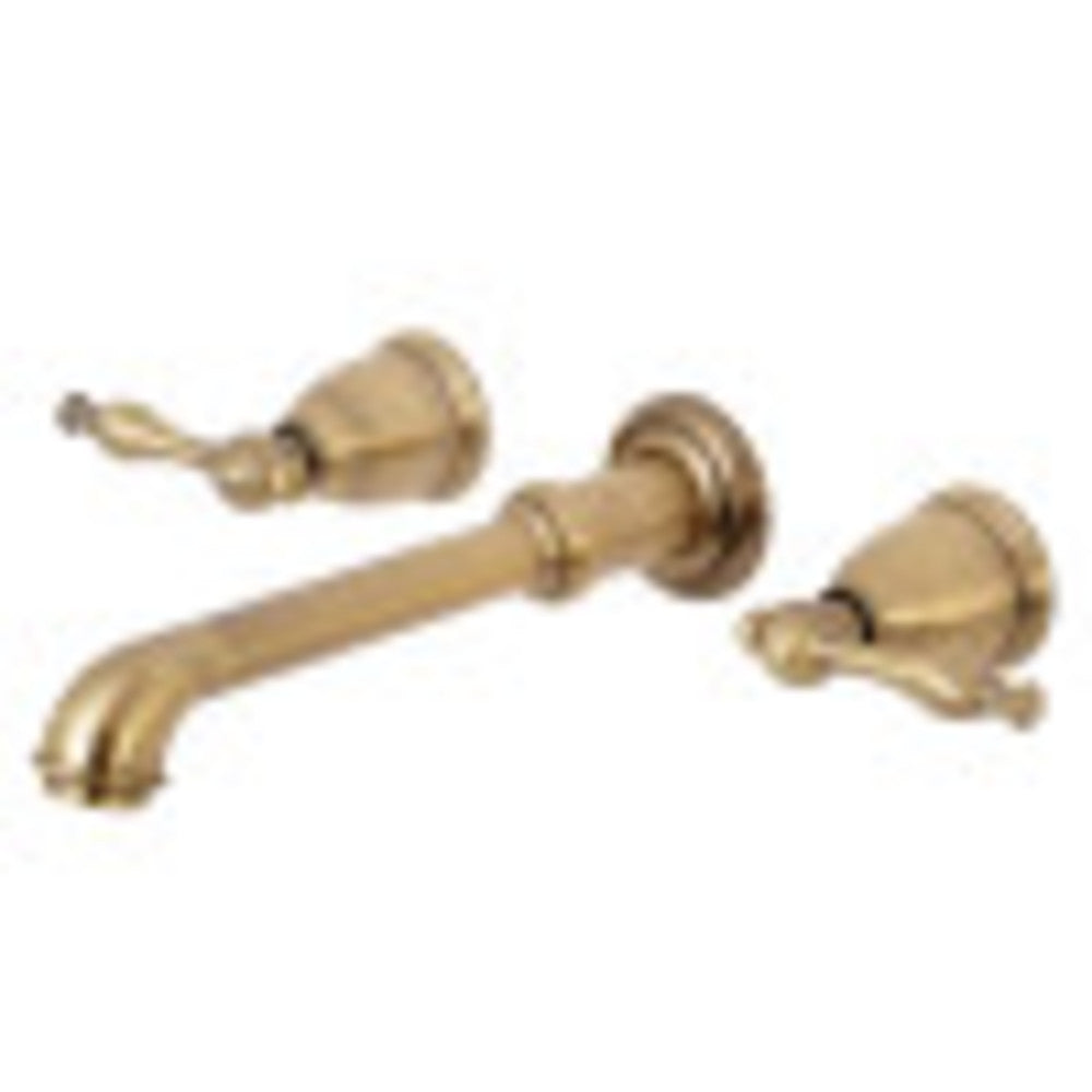 Kingston Brass KS7123NL 8-Inch Center Wall Mount Bathroom Faucet, Antique Brass - BNGBath