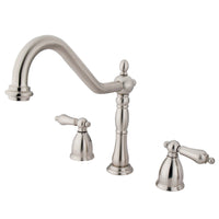 Thumbnail for Kingston Brass KB1798ALLS Widespread Kitchen Faucet, Brushed Nickel - BNGBath