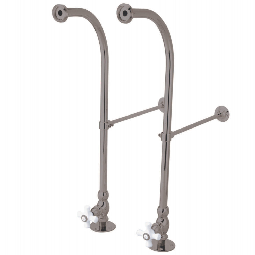 Kingston Brass CC458CX Rigid Freestand Supplies with Stops, Brushed Nickel - BNGBath
