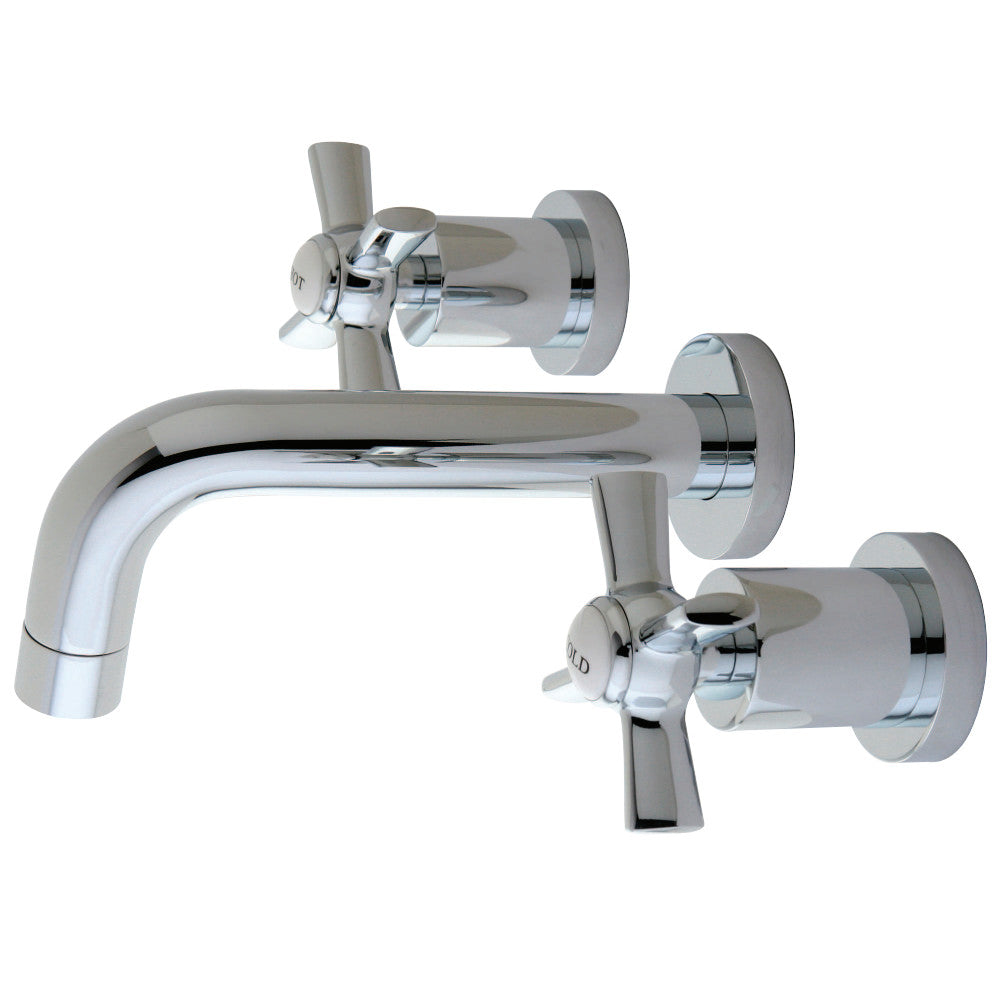 Kingston Brass KS8121ZX Millennium 2-Handle Wall Mount Bathroom Faucet, Polished Chrome - BNGBath