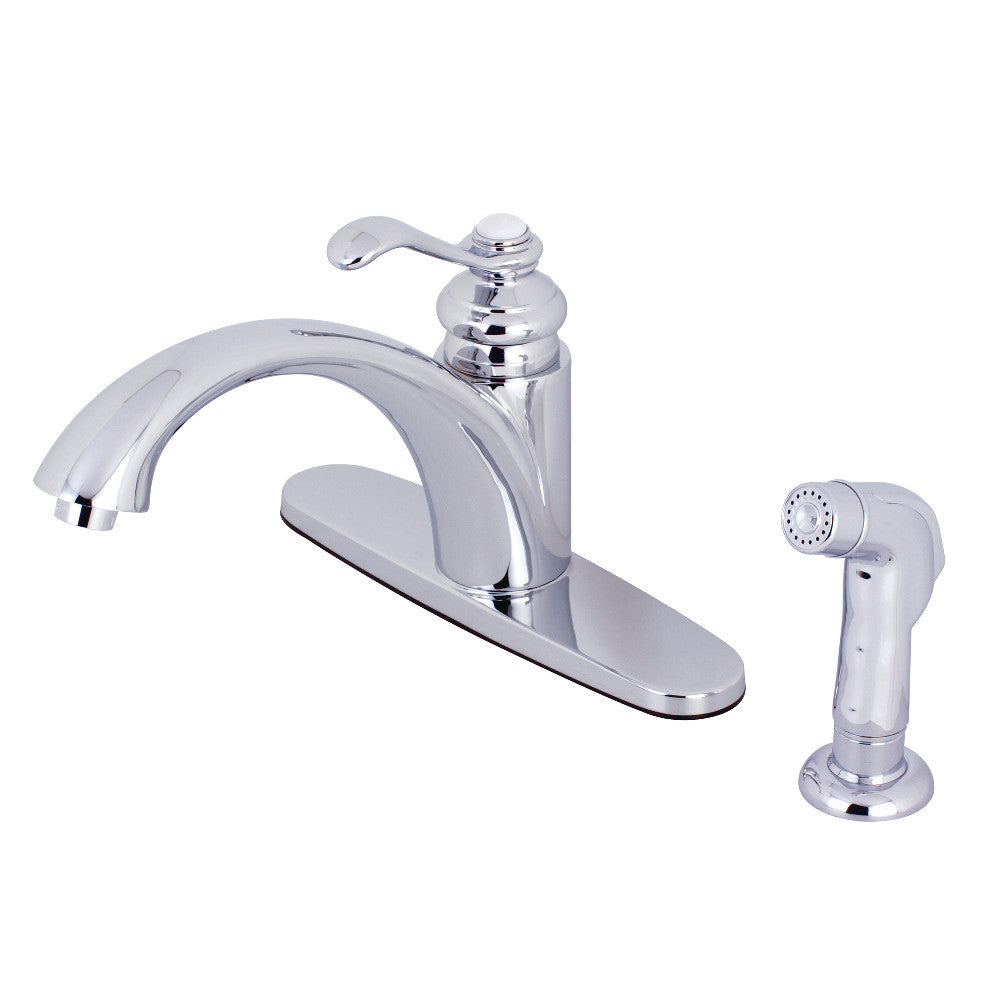 Kingston Brass KS6571TPLSP Single-Handle Kitchen Faucet, Polished Chrome - BNGBath