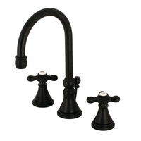 Thumbnail for Kingston Brass KS2980AX 8 in. Widespread Bathroom Faucet, Matte Black - BNGBath