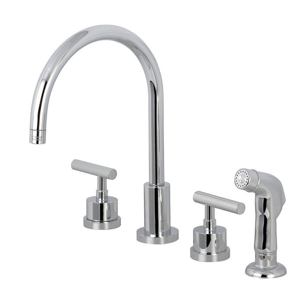 Kingston Brass KS8721CML Widespread Kitchen Faucet, Polished Chrome - BNGBath