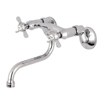 Thumbnail for Kingston Brass KS116C Essex Two Handle Wall Mount Bathroom Faucet, Polished Chrome - BNGBath
