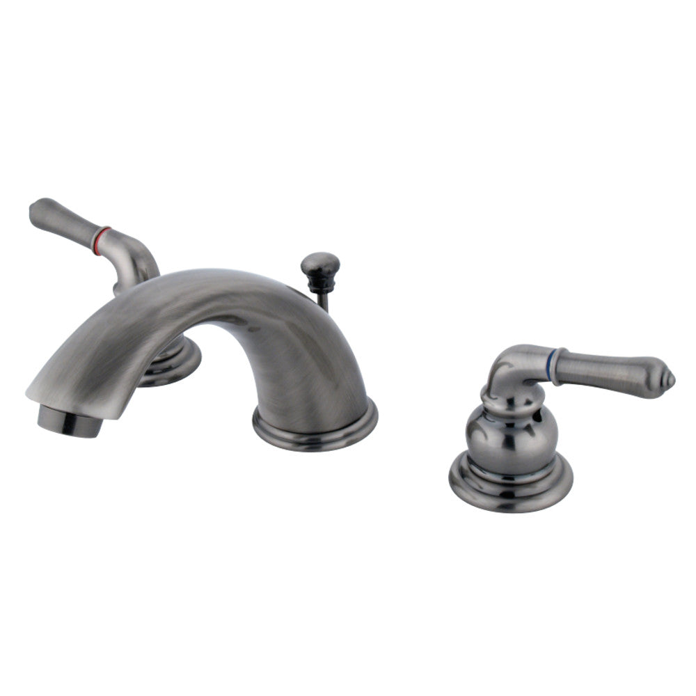 Kingston Brass KB963 Magellan Widespread Bathroom Faucet with Retail Pop-Up, Black Stainless - BNGBath