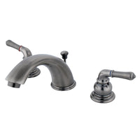 Thumbnail for Kingston Brass KB963 Magellan Widespread Bathroom Faucet with Retail Pop-Up, Black Stainless - BNGBath