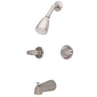 Thumbnail for Kingston Brass KB248LL Tub and Shower Faucet, Brushed Nickel - BNGBath