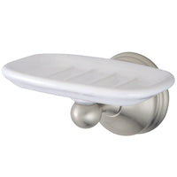 Thumbnail for Kingston Brass BA1165SN Vintage Wall-Mount Soap Dish, Brushed Nickel - BNGBath
