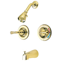 Thumbnail for Kingston Brass GKB672 Water Saving Magellan Tub & Shower Faucet with Pressure Balanced Valve, Polished Brass - BNGBath