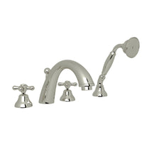 Thumbnail for ROHL Verona 4-Hole Deck Mount C-Spout Tub Filler with Handshower - BNGBath