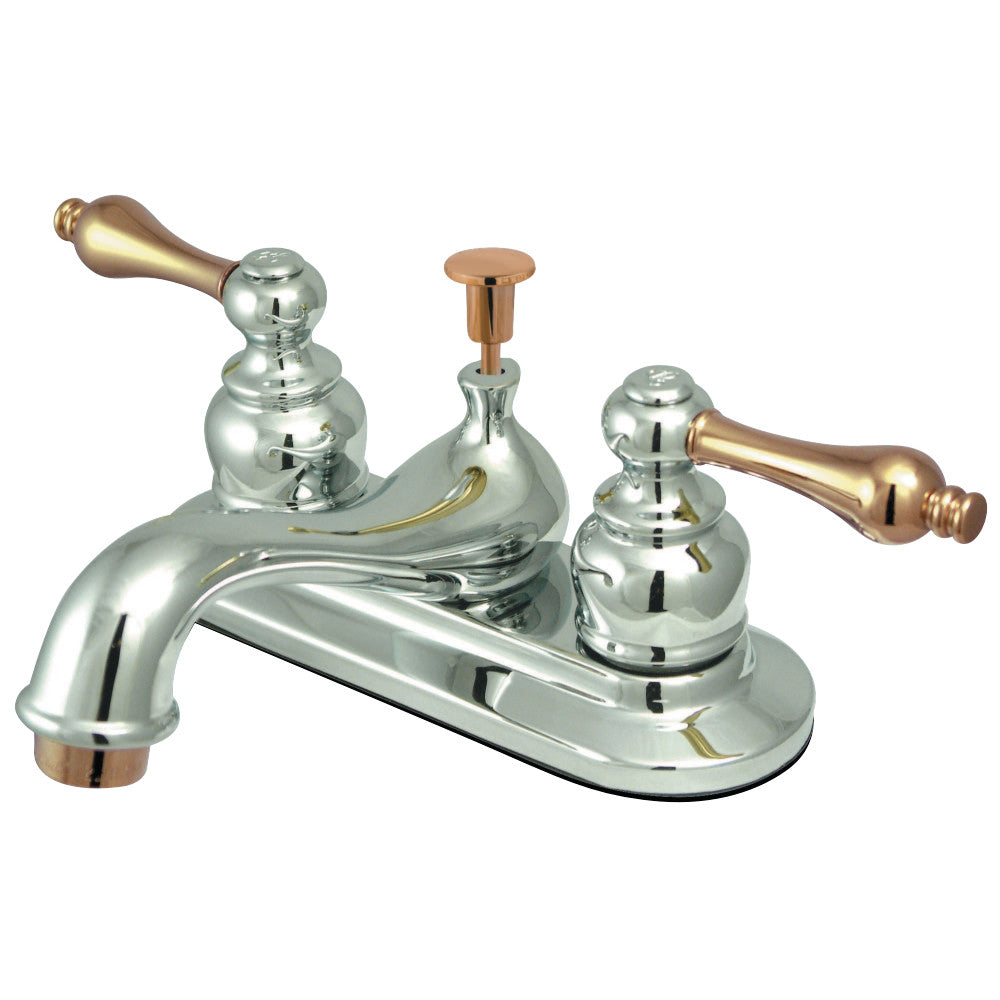 Kingston Brass GKB604AL 4 in. Centerset Bathroom Faucet, Polished Chrome/Polished Brass - BNGBath