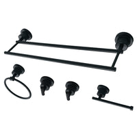 Thumbnail for Kingston Brass BAH821318478MB Concord 5-Piece Bathroom Accessory Set, Matte Black - BNGBath