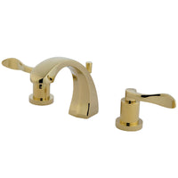 Thumbnail for Kingston Brass KS4982DFL 8 in. Widespread Bathroom Faucet, Polished Brass - BNGBath