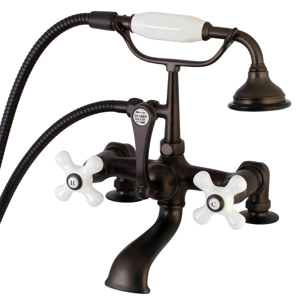 Aqua Vintage AE211T5 Vintage 7-Inch Tub Faucet with Hand Shower, Oil Rubbed Bronze - BNGBath