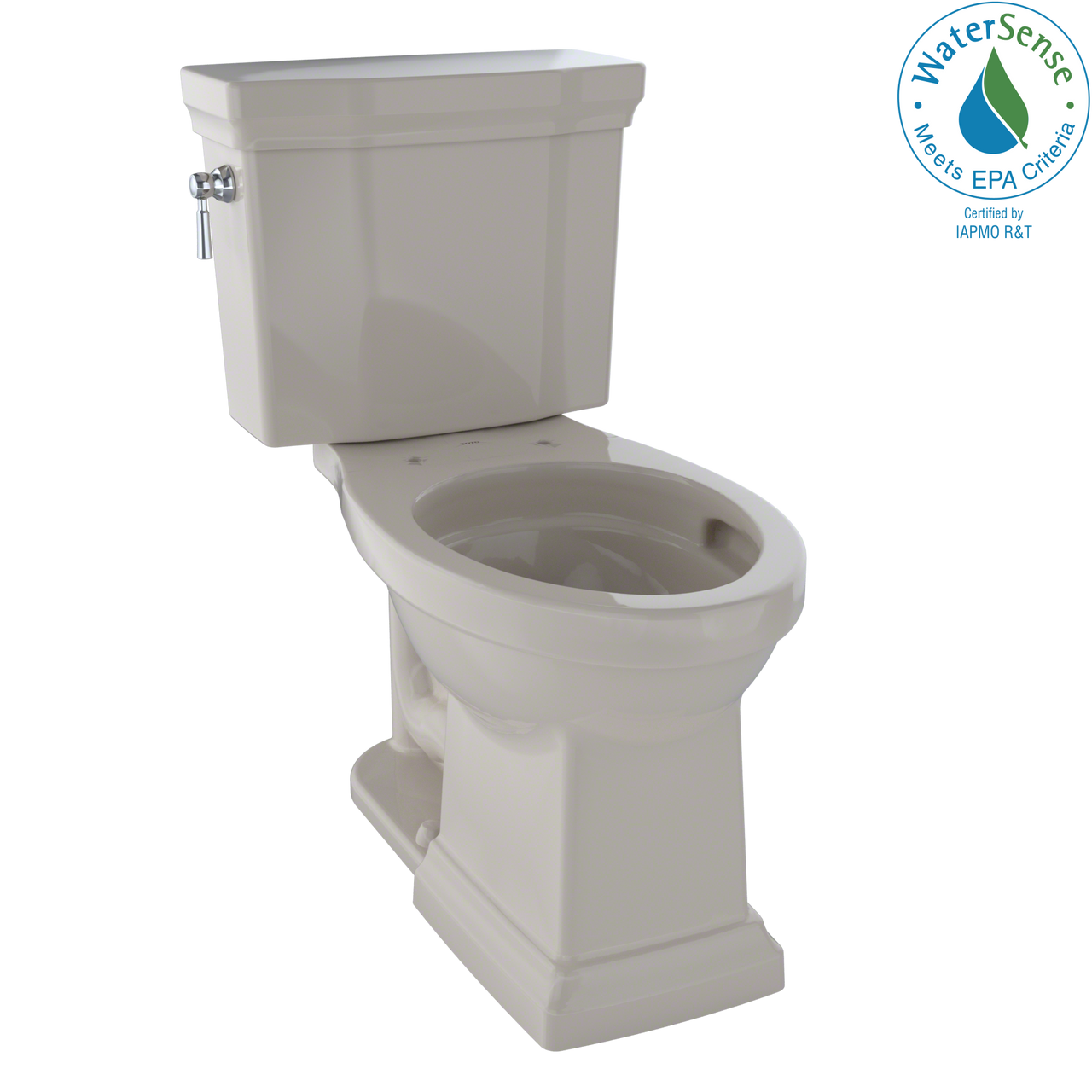 TOTO Promenade II Two-Piece Elongated 1.28 GPF Universal Height Toilet with CeFiONtect,  - CST404CEFG#03 - BNGBath